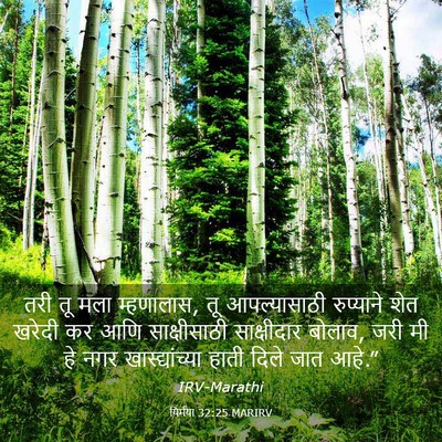 Picture 03 - यिर्मया 32:25 MARIRV - तरी तू मला - Bible Verse Picture