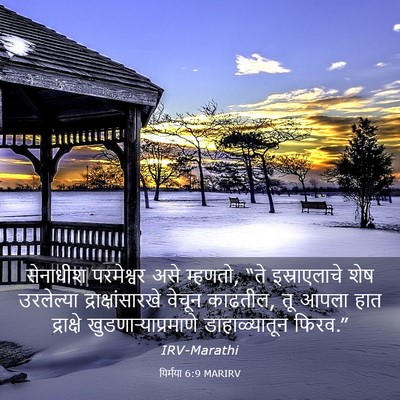 Picture 03 - यिर्मया 6:9 MARIRV - सेनाधीश परमेश्वर - Bible Verse Picture