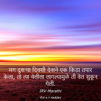 Picture 03 - योना 4:7 MARIRV - मग दुसऱ्या दिवशी - Bible Verse Picture