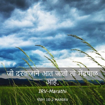 Picture 03 - योहान 10:2 MARIRV - जो दरवाजाने आत - Bible Verse Picture