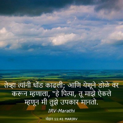 Picture 03 - योहान 11:41 MARIRV - तेव्हा त्यांनी - Bible Verse Picture