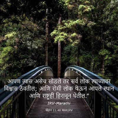 Picture 03 - योहान 11:48 MARIRV - आपण त्यास असेच - Bible Verse Picture