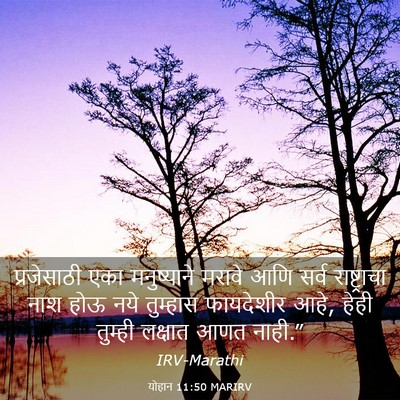 Picture 03 - योहान 11:50 MARIRV - प्रजेसाठी एका - Bible Verse Picture
