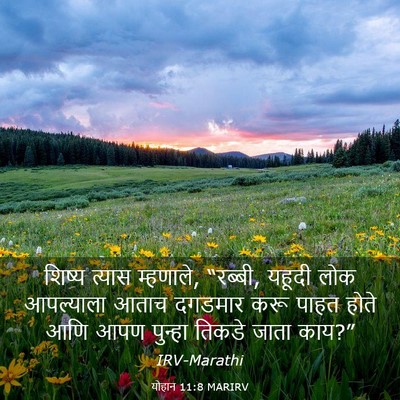 Picture 03 - योहान 11:8 MARIRV - शिष्य त्यास - Bible Verse Picture
