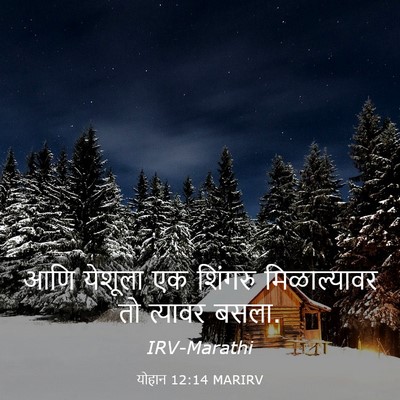 Picture 03 - योहान 12:14 MARIRV - आणि येशूला एक - Bible Verse Picture