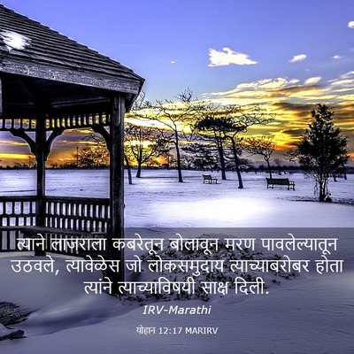 Picture 03 - योहान 12:17 MARIRV - त्याने लाजराला - Bible Verse Picture