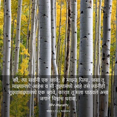 Picture 03 - योहान 17:21 MARIRV - की, त्या सर्वांनी - Bible Verse Picture