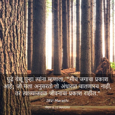 Picture 03 - योहान 8:12 MARIRV - पुढे येशू पुन्हा - Bible Verse Picture