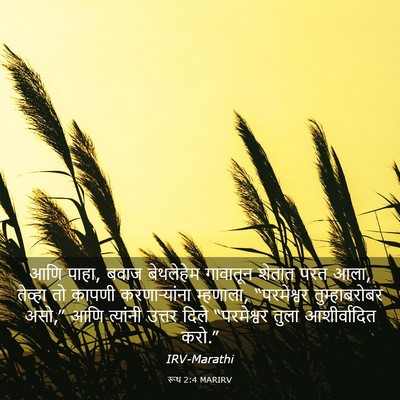 Picture 03 - रूथ 2:4 MARIRV - आणि पाहा, बवाज - Bible Verse Picture