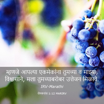 Picture 03 - रोमकरांस 1:12 MARIRV - म्हणजे आपल्या - Bible Verse Picture