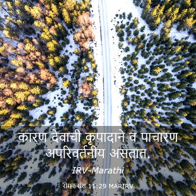 Picture 03 - रोमकरांस 11:29 MARIRV - कारण देवाची - Bible Verse Picture