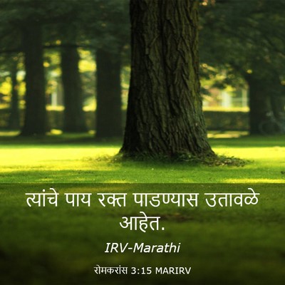 Picture 03 - रोमकरांस 3:15 MARIRV - त्यांचे पाय रक्त - Bible Verse Picture