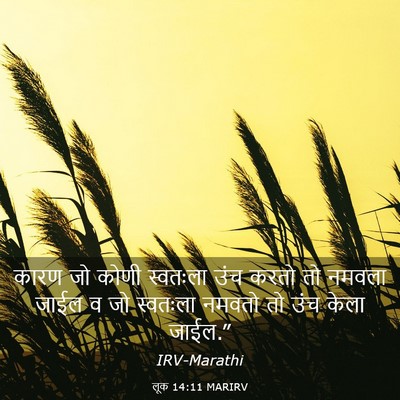 Picture 03 - लूक 14:11 MARIRV - कारण जो कोणी - Bible Verse Picture