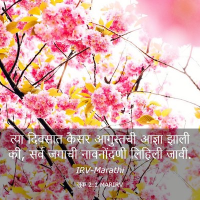 Picture 03 - लूक 2:1 MARIRV - त्या दिवसात कैसर - Bible Verse Picture