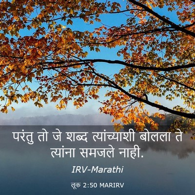 Picture 03 - लूक 2:50 MARIRV - परंतु तो जे शब्द - Bible Verse Picture