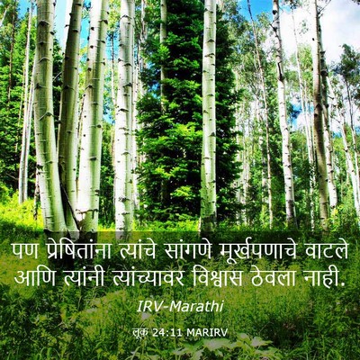 Picture 03 - लूक 24:11 MARIRV - पण प्रेषितांना - Bible Verse Picture