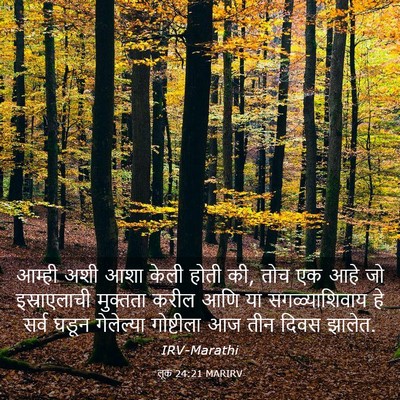 Picture 03 - लूक 24:21 MARIRV - आम्ही अशी आशा केली - Bible Verse Picture