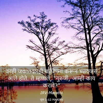Picture 03 - लूक 3:12 MARIRV - काही जकातदारही - Bible Verse Picture