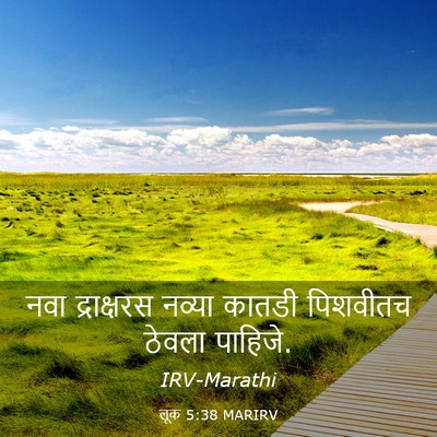 Picture 03 - लूक 5:38 MARIRV - नवा द्राक्षरस - Bible Verse Picture