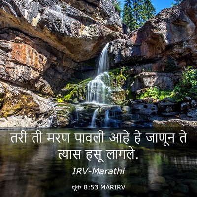 Picture 03 - लूक 8:53 MARIRV - तरी ती मरण पावली - Bible Verse Picture
