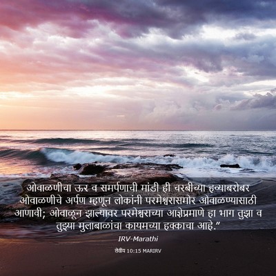Picture 03 - लेवीय 10:15 MARIRV - ओवाळणीचा ऊर व - Bible Verse Picture
