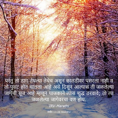 Picture 03 - लेवीय 13:28 MARIRV - परंतु तो डाग - Bible Verse Picture