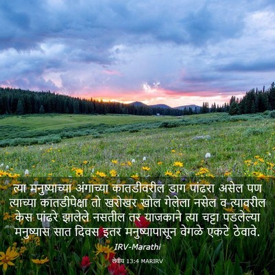 Picture 03 - लेवीय 13:4 MARIRV - त्या मनुष्याच्या - Bible Verse Picture