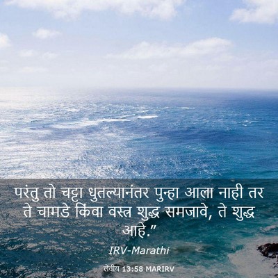 Picture 03 - लेवीय 13:58 MARIRV - परंतु तो चट्टा - Bible Verse Picture