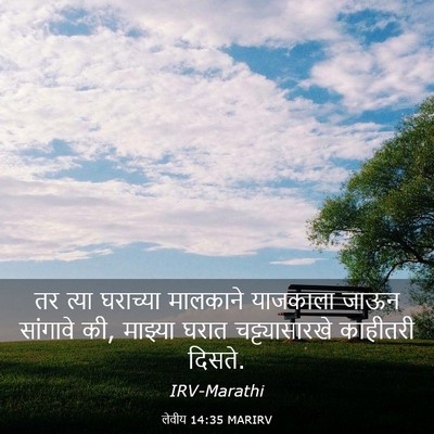 Picture 03 - लेवीय 14:35 MARIRV - तर त्या घराच्या - Bible Verse Picture