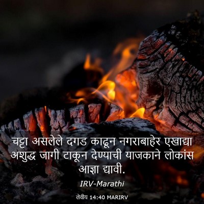 Picture 03 - लेवीय 14:40 MARIRV - चट्टा असलेले दगड - Bible Verse Picture