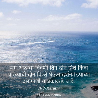 Picture 03 - लेवीय 15:29 MARIRV - मग आठव्या दिवशी - Bible Verse Picture