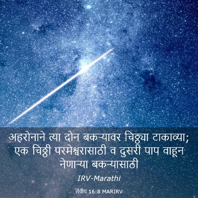 Picture 03 - लेवीय 16:8 MARIRV - अहरोनाने त्या दोन - Bible Verse Picture