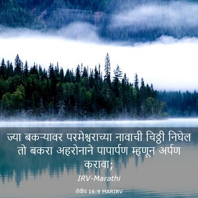 Picture 03 - लेवीय 16:9 MARIRV - ज्या बकऱ्यावर - Bible Verse Picture