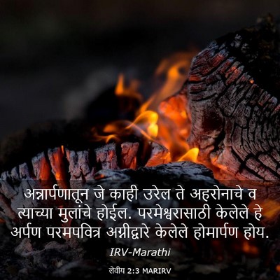 Picture 03 - लेवीय 2:3 MARIRV - अन्नार्पणातून जे - Bible Verse Picture