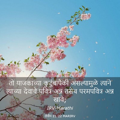 Picture 03 - लेवीय 21:22 MARIRV - तो याजकाच्या - Bible Verse Picture