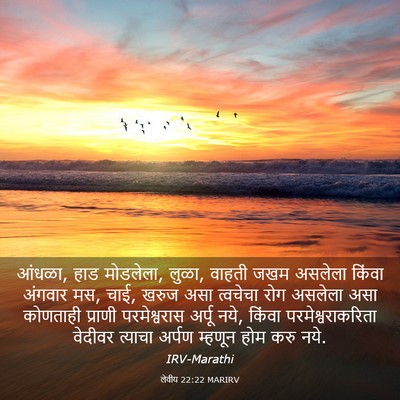 Picture 03 - लेवीय 22:22 MARIRV - आंधळा, हाड मोडलेला, - Bible Verse Picture