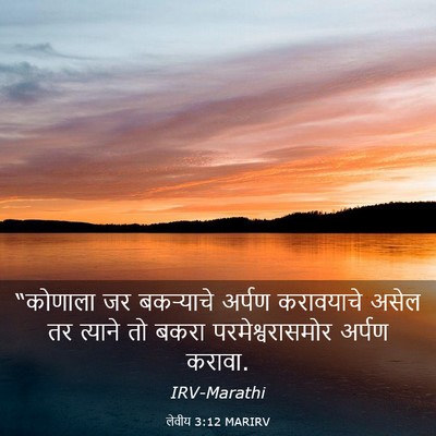 Picture 03 - लेवीय 3:12 MARIRV - “कोणाला जर - Bible Verse Picture