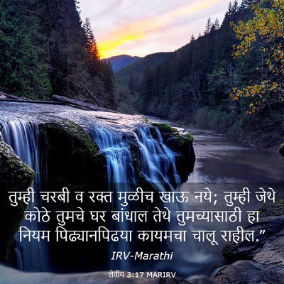Picture 03 - लेवीय 3:17 MARIRV - तुम्ही चरबी व रक्त - Bible Verse Picture