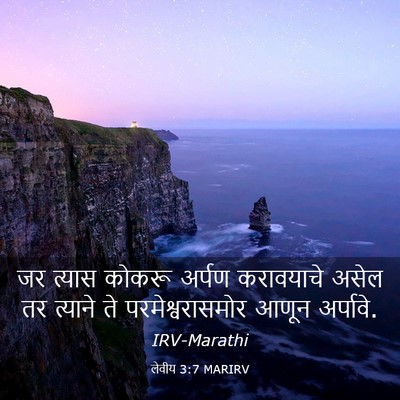 Picture 03 - लेवीय 3:7 MARIRV - जर त्यास कोकरू - Bible Verse Picture