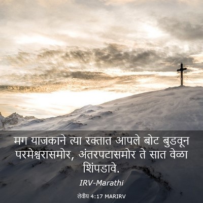 Picture 03 - लेवीय 4:17 MARIRV - मग याजकाने त्या - Bible Verse Picture