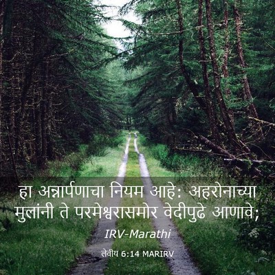 Picture 03 - लेवीय 6:14 MARIRV - हा अन्नार्पणाचा - Bible Verse Picture