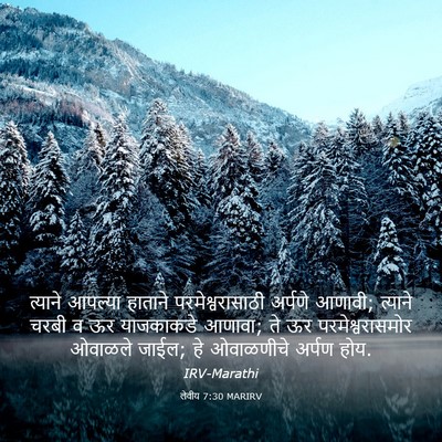 Picture 03 - लेवीय 7:30 MARIRV - त्याने आपल्या - Bible Verse Picture