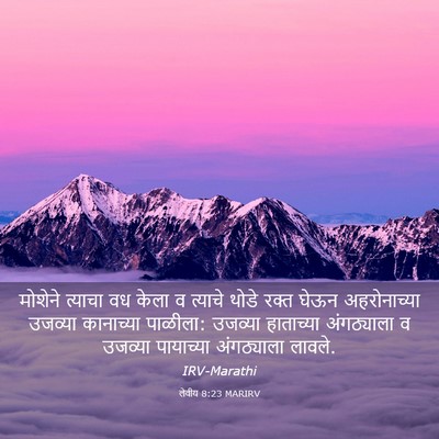 Picture 03 - लेवीय 8:23 MARIRV - मोशेने त्याचा वध - Bible Verse Picture