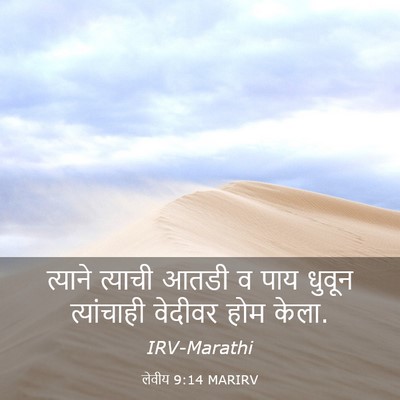 Picture 03 - लेवीय 9:14 MARIRV - त्याने त्याची - Bible Verse Picture