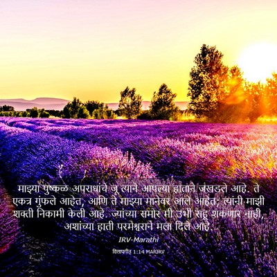 Picture 03 - विलापगीत 1:14 MARIRV - माझ्या पुष्कळ - Bible Verse Picture
