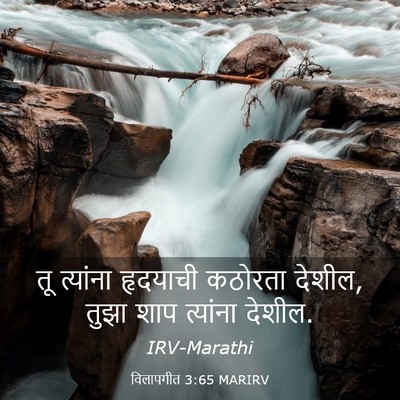 Picture 03 - विलापगीत 3:65 MARIRV - तू त्यांना - Bible Verse Picture