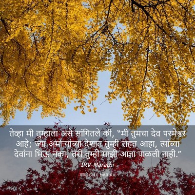 Picture 03 - शास्ते 6:10 MARIRV - तेव्हा मी - Bible Verse Picture