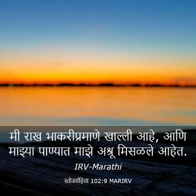 Picture 03 - स्तोत्रसंहिता 102:9 MARIRV - मी राख - Bible Verse Picture