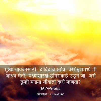 Picture 03 - स्तोत्रसंहिता 11:1 MARIRV - मुख्य गायकासाठी; - Bible Verse Picture