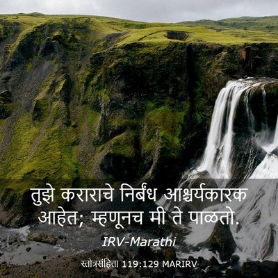 Picture 03 - स्तोत्रसंहिता 119:129 MARIRV - तुझे कराराचे - Bible Verse Picture